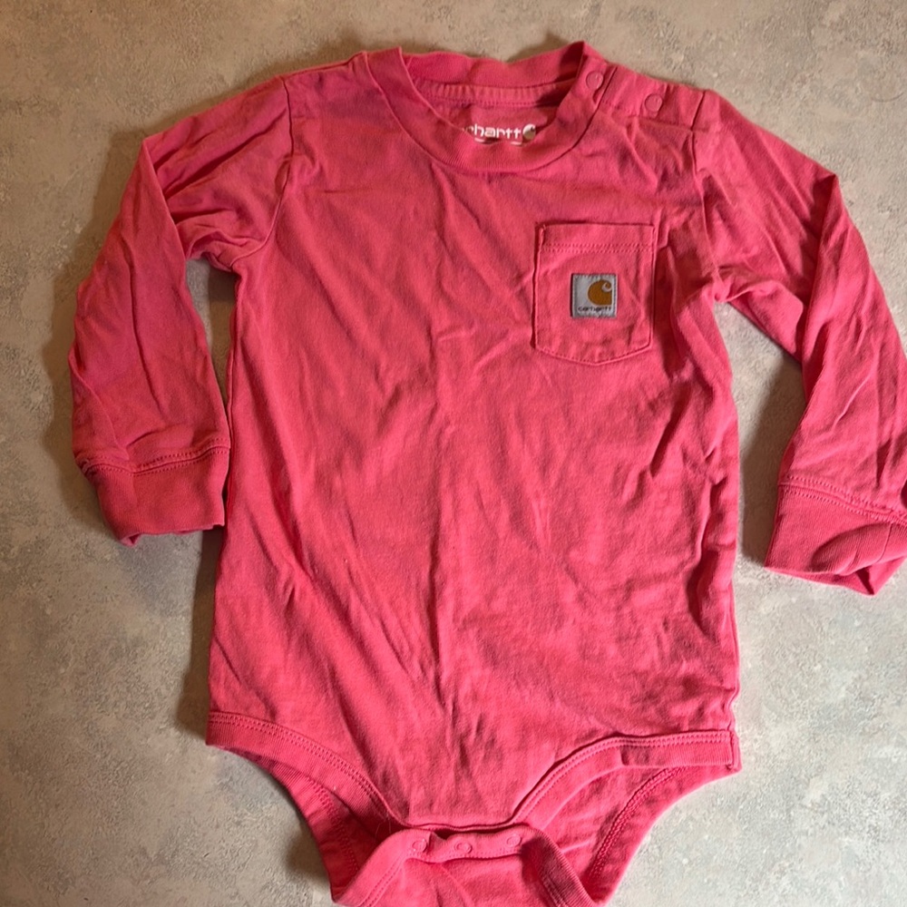 Carhartt long sleeve onesie pink